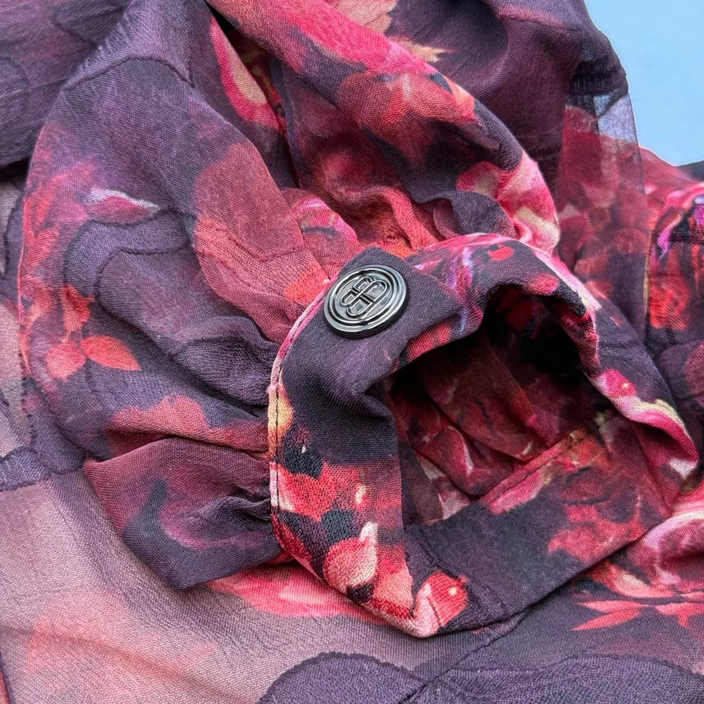 🆕 BRONX & BANCO 🧿 NWOT Bedouin Coastal Mini Dress, Rose Burnout - Sz S US 4 - Picture 16 of 17